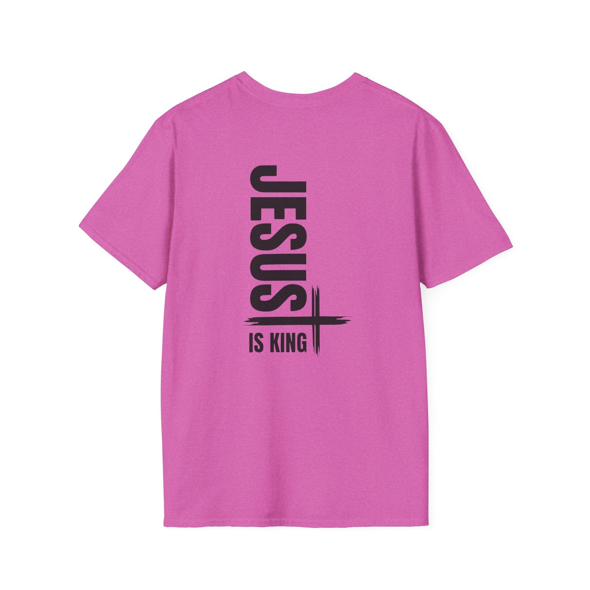 Jesus Is King T-shirt | Modern Typographic Cross Christian T-shirt Printify