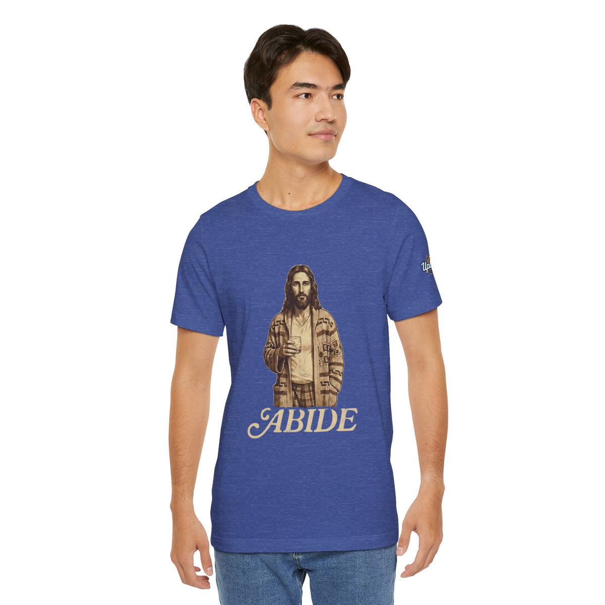 Abide Vintage Jesus Tee — "The Dude" Graphic Christian T-Shirt Printify