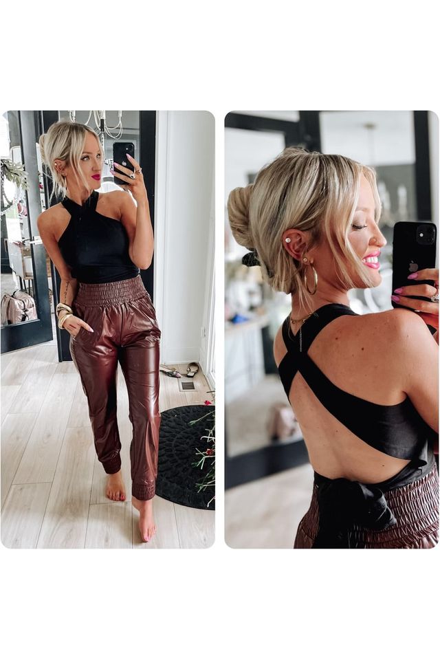 Backless Bow Black Halter Top Pretty Little Patriot