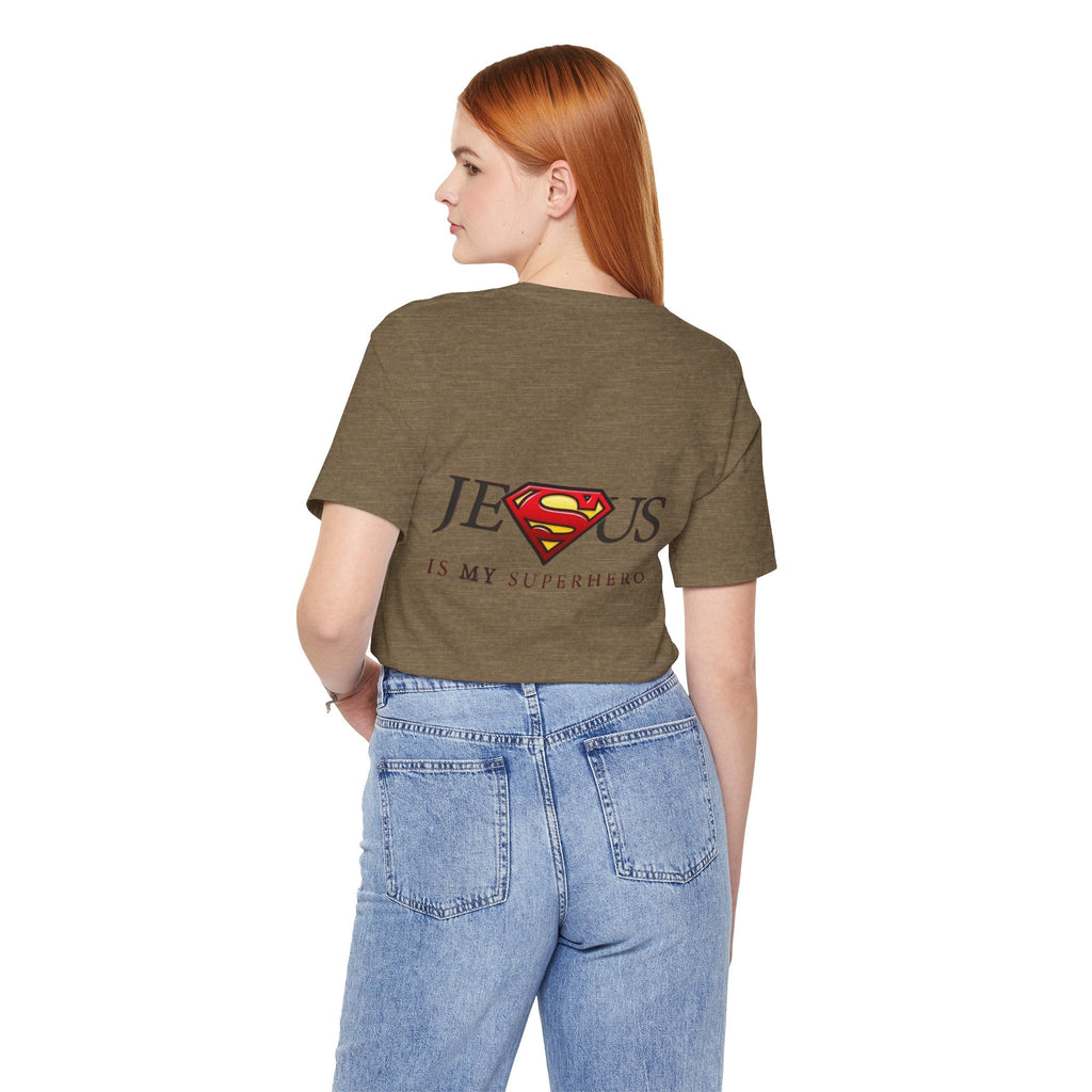 Jesus Is My Superhero T-Shirt — Faith-Based Superman-Inspired Tee Printify