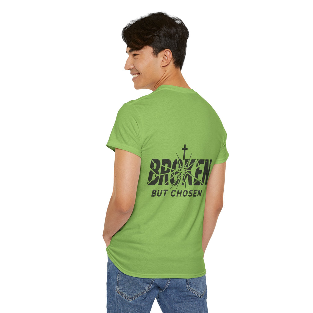 Broken But Chosen T-Shirt — Inspirational Faith Graphic Tee Printify