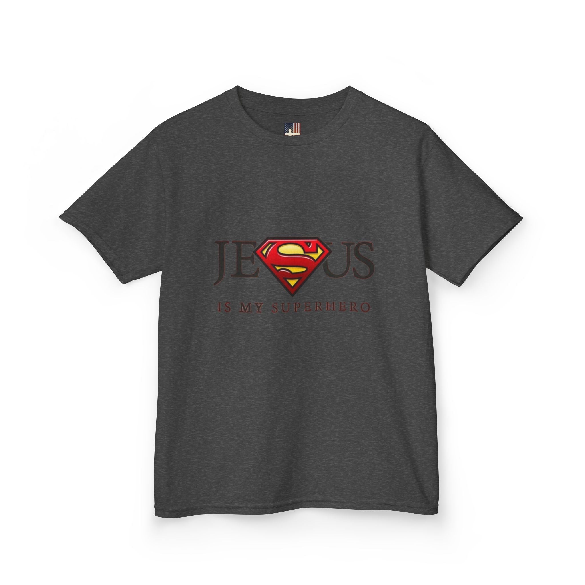 Jesus Is My Superhero T-Shirt — Faith-Based Superman-Inspired Tee Printify