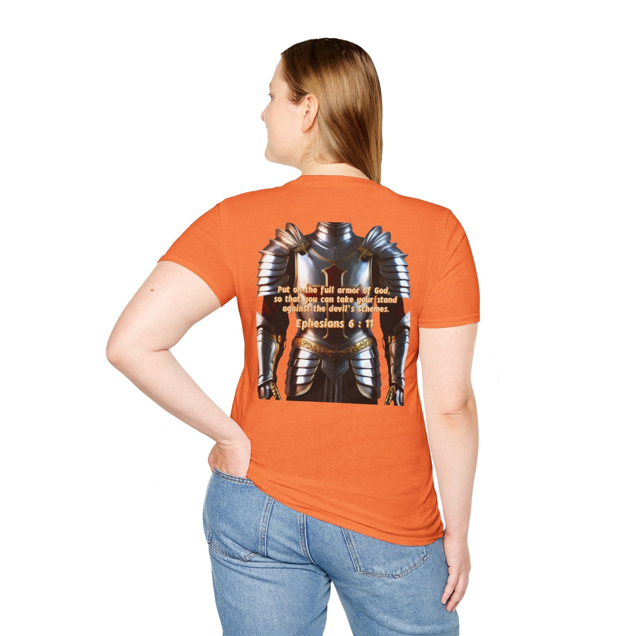 Religious Graphic Armor Of God Design - Unisex Softstyle T-Shirt Printify
