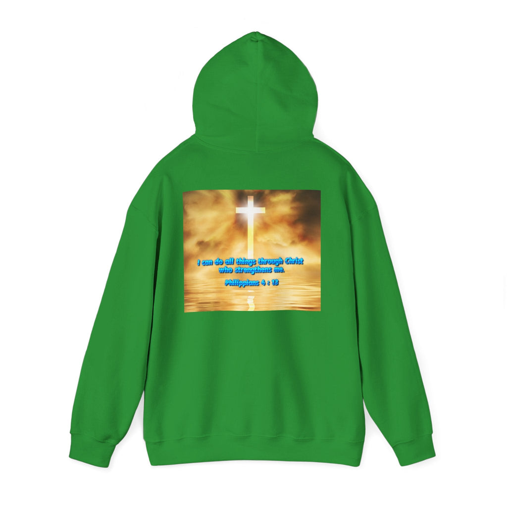 Bible Verse Unisex Heavy Blend™ Hooded Sweatshirt - Philippians 4 : 13 Printify