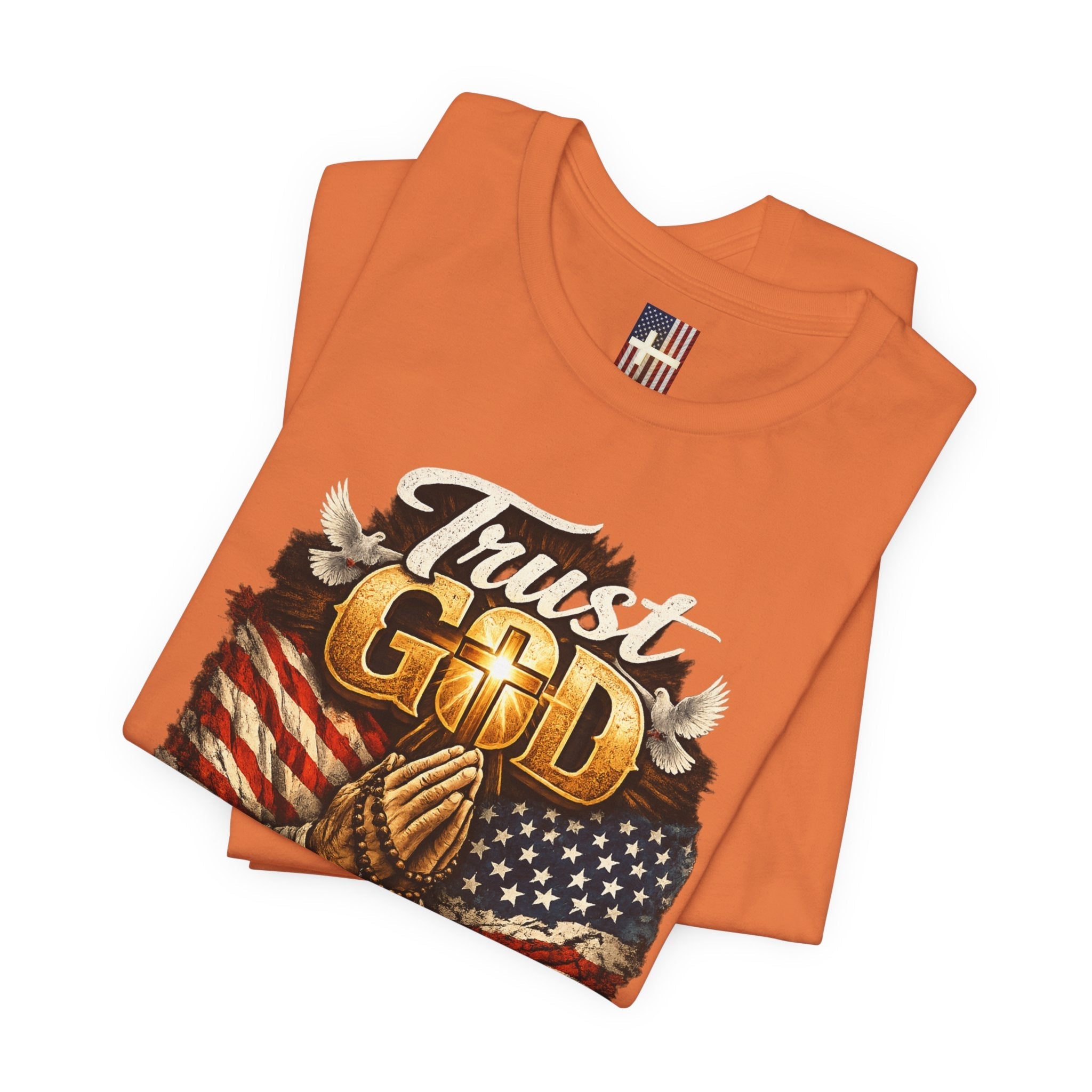 Trust God Not Government T-Shirt — Vintage Patriotic Christian Tee Printify