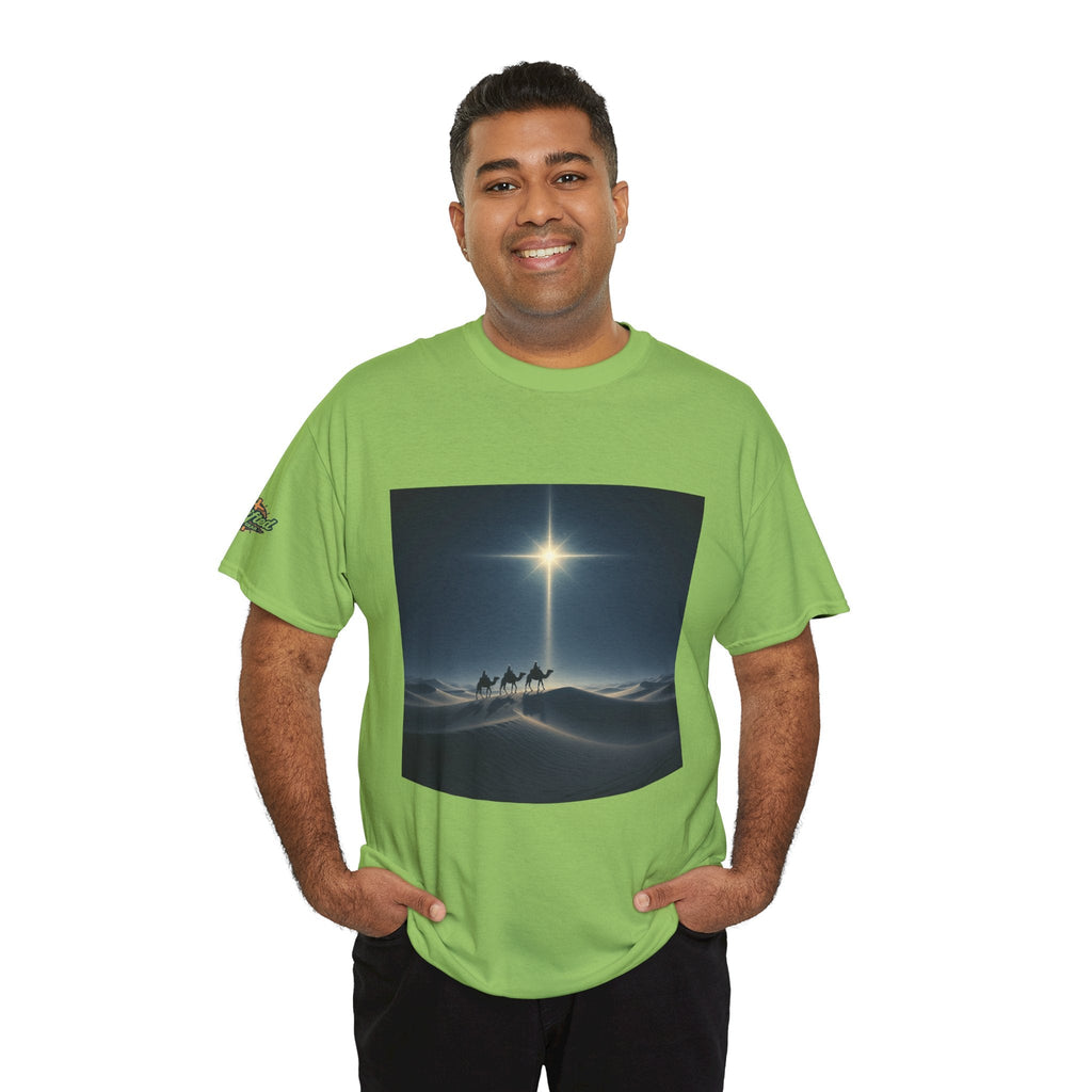 3 Wise Men T-shirt – Magi Camels Nativity Journey Christian Christmas T-shirt for Epiphany Faith & Holy Night Printify