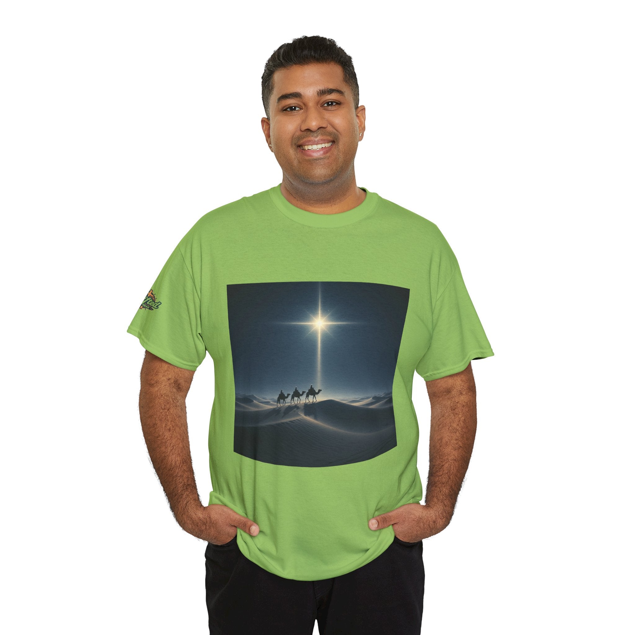 3 Wise Men T-shirt – Magi Camels Nativity Journey Christian Christmas T-shirt for Epiphany Faith & Holy Night Printify