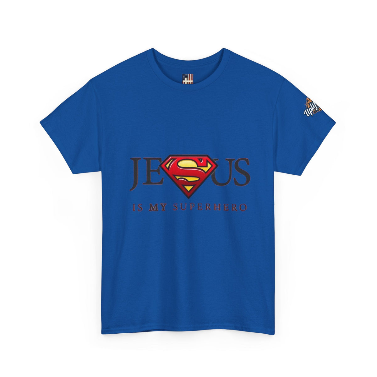 Jesus Is My Superhero T-Shirt — Faith-Based Superman-Inspired Tee Printify