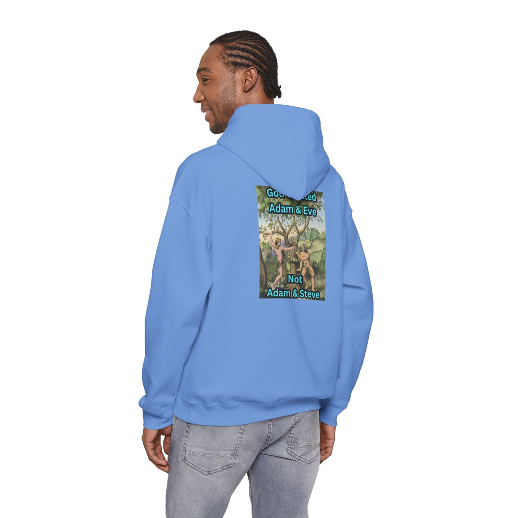 God Created Adam and Eve Hoodie – Biblical Truth Christian Hoodie for Unshakable Faith Printify