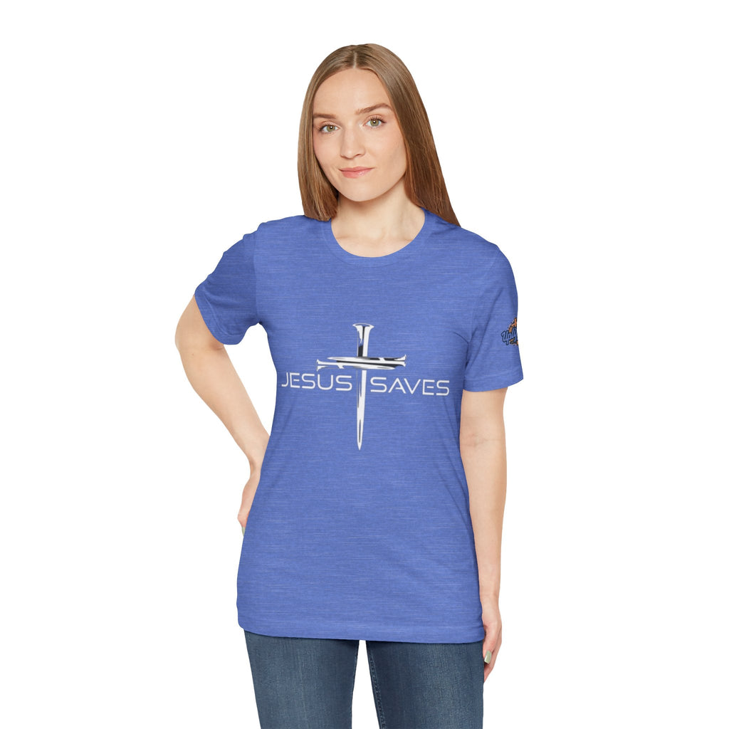 Copy of Jesus Saves T-shirt – 3 Nails Crucifix Cross Christian T-shirt for Redemption Faith & Bold Salvation Printify