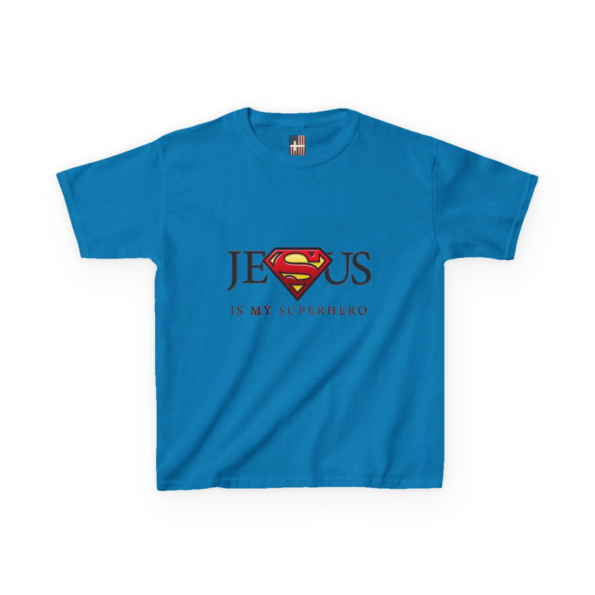 Jesus Is My Superhero T-Shirt — Faith-Based Superman-Inspired Tee Printify