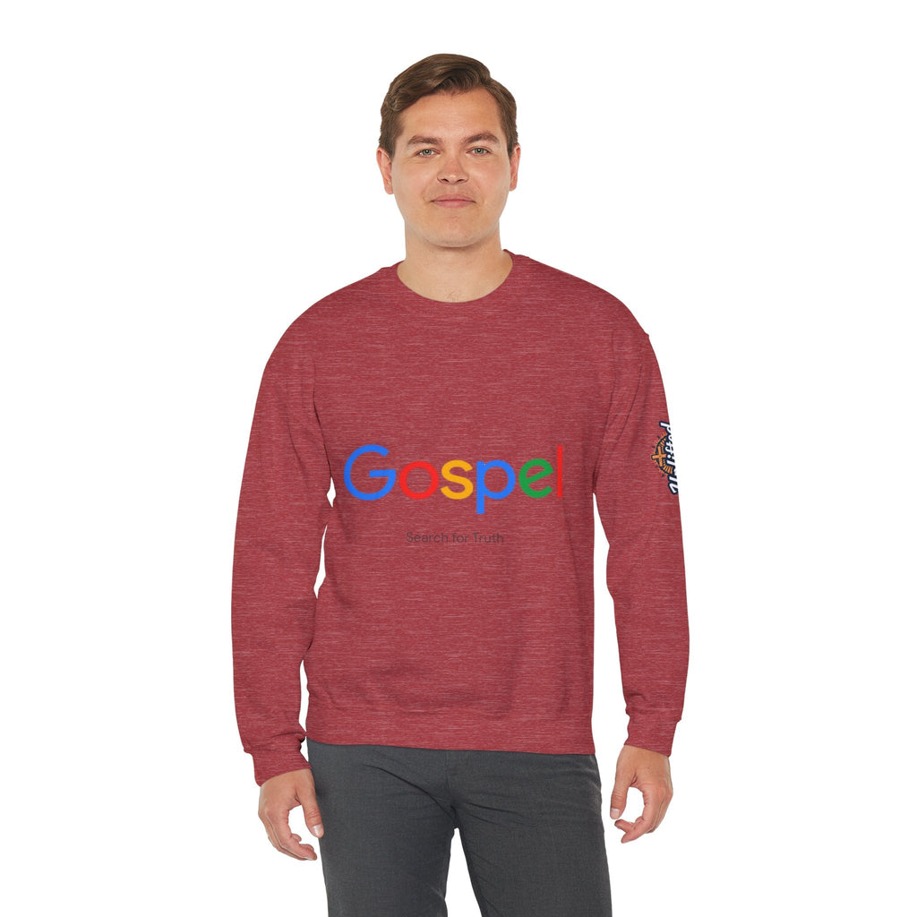 Gospel Graphic Sweatshirt — "Gospel" Colorful Logo Christian Sweatshirt Printify