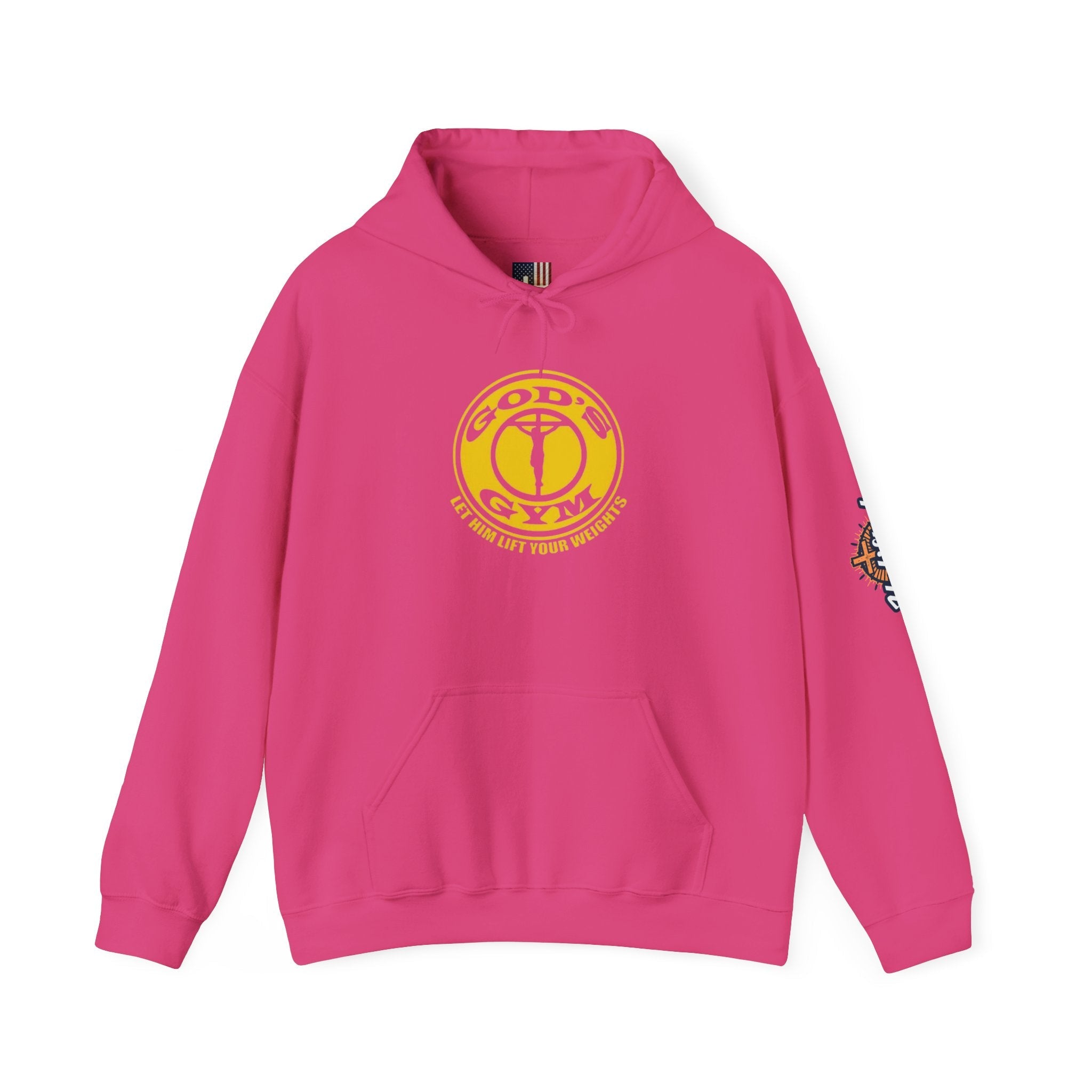 God's Gym Hoodie — "Let Him Lift Your Weights" Christian Fitness Hoodie Printify