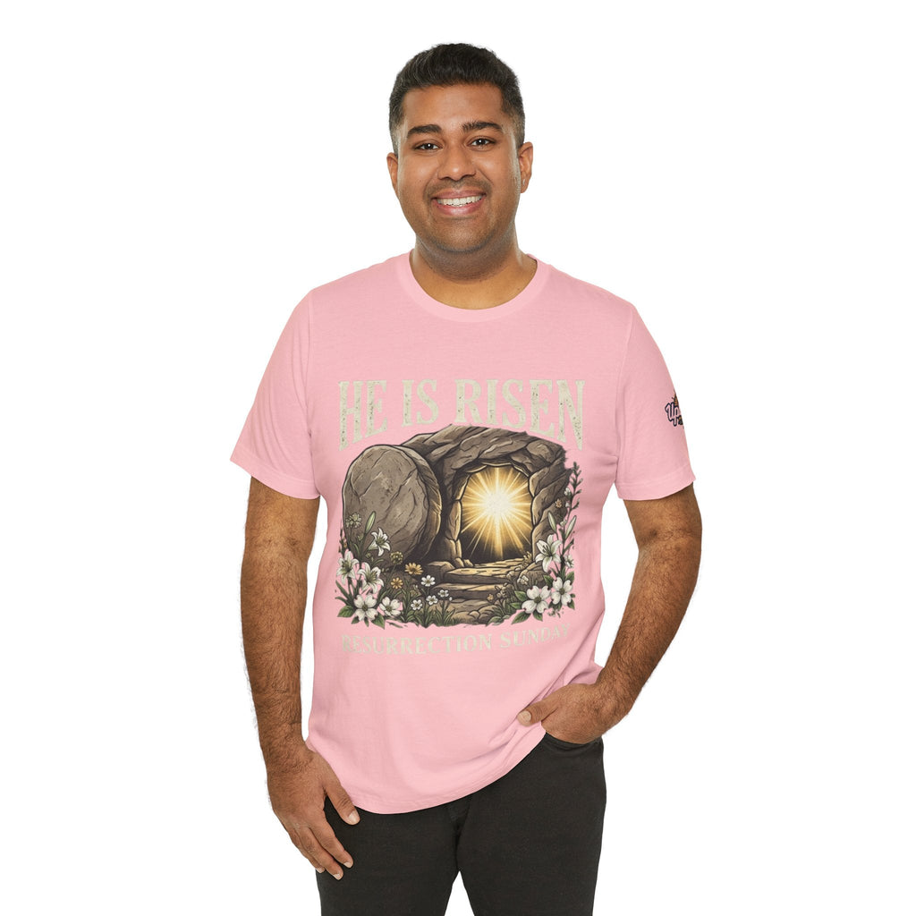 He Is Risen T-Shirt — Jesus Christ Resurrection Easter Tee Printify