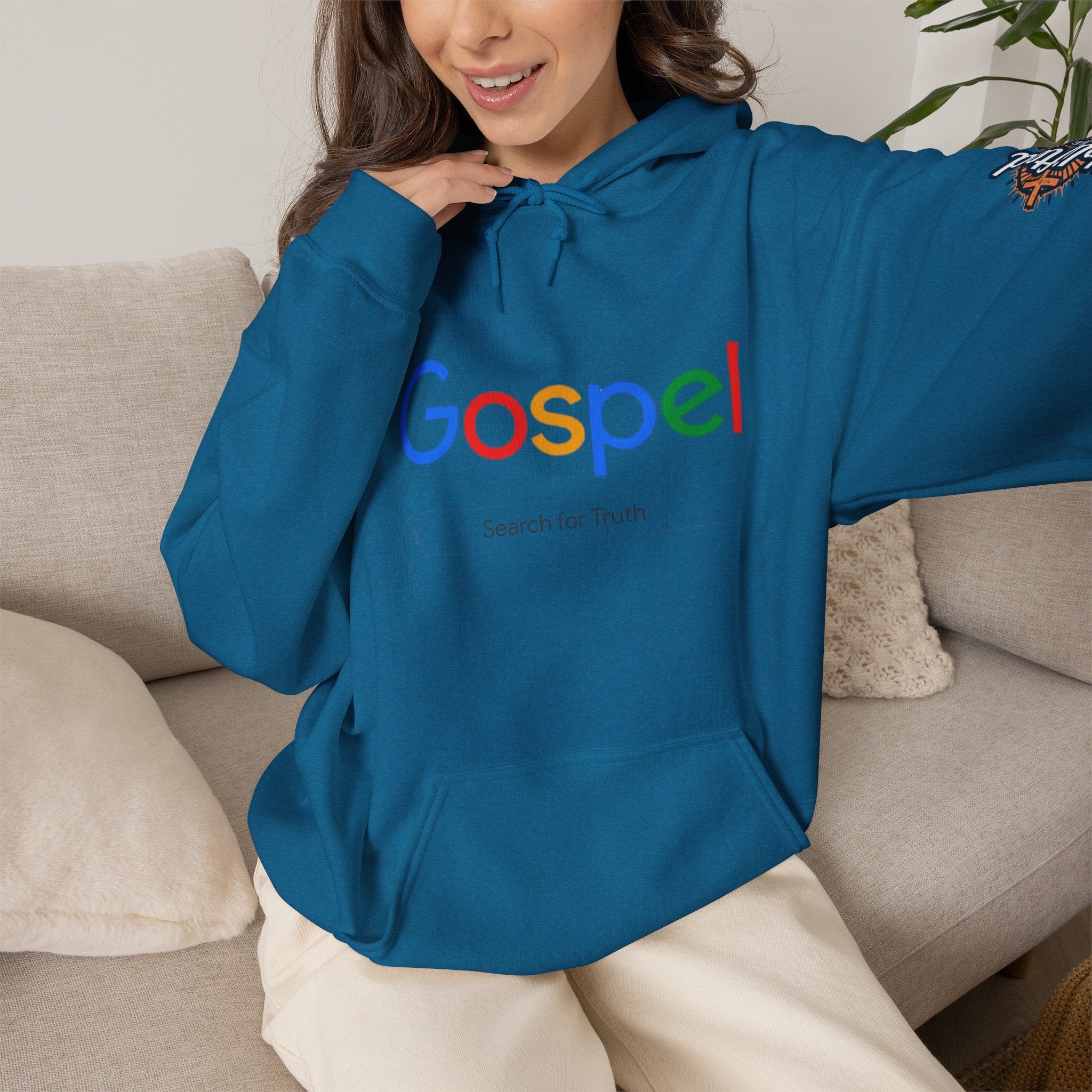 Gospel Hoodie — "Search for Truth" Christian Faith Pullover Printify