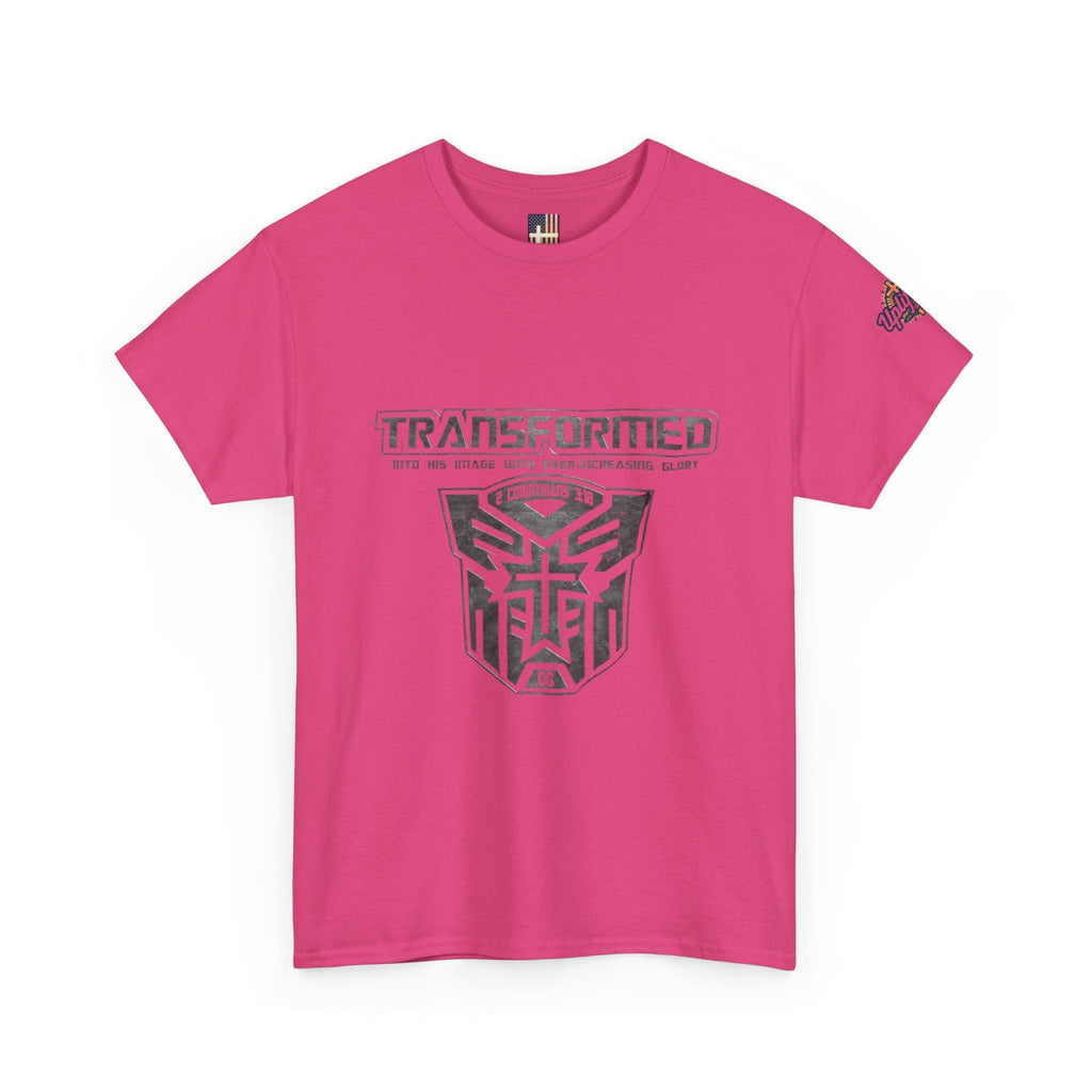 Transformer Logo Christian T-shirt | 2 Corinthians 3:18 Bible Verse T-shirt Printify