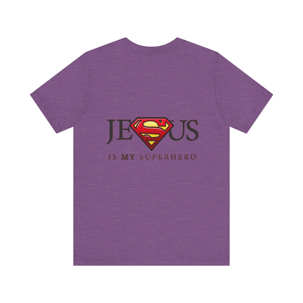 Jesus Is My Superhero T-Shirt — Faith-Based Superman-Inspired Tee Printify