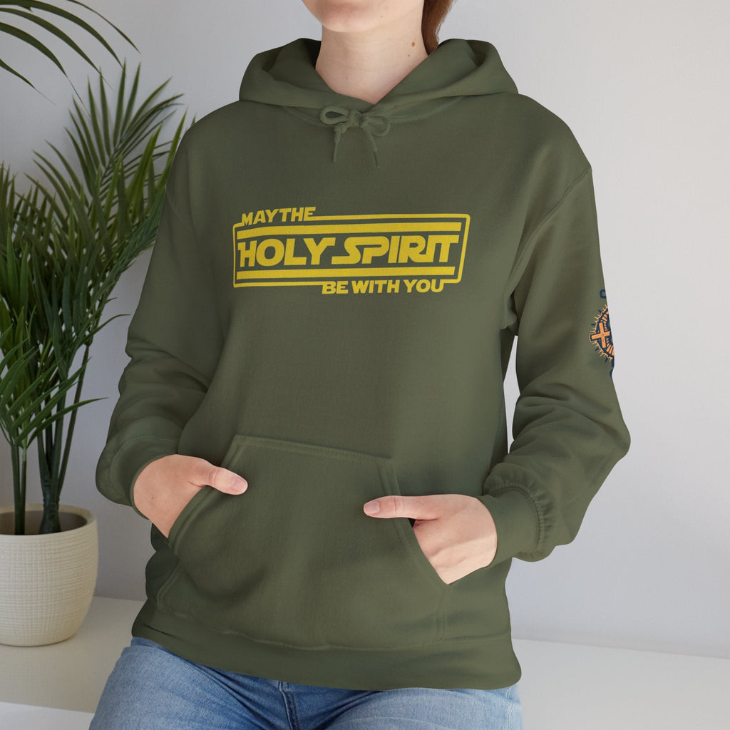 May the Holy Spirit Be With You Hoodie - Christian Star Wars Parody Hoodie Printify