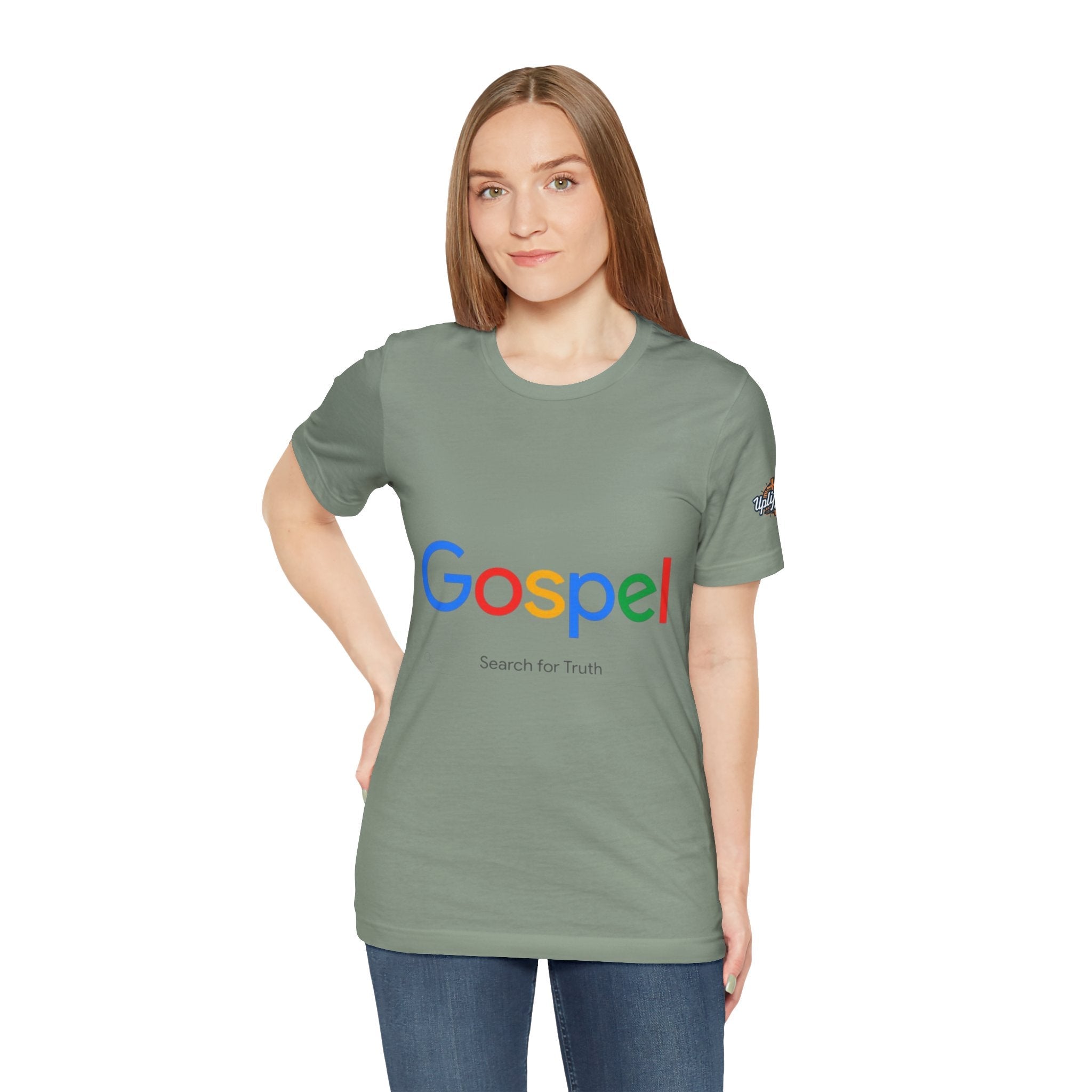 Gospel Graphic Tee — "Gospel" Colorful Logo Christian T-Shirt Printify