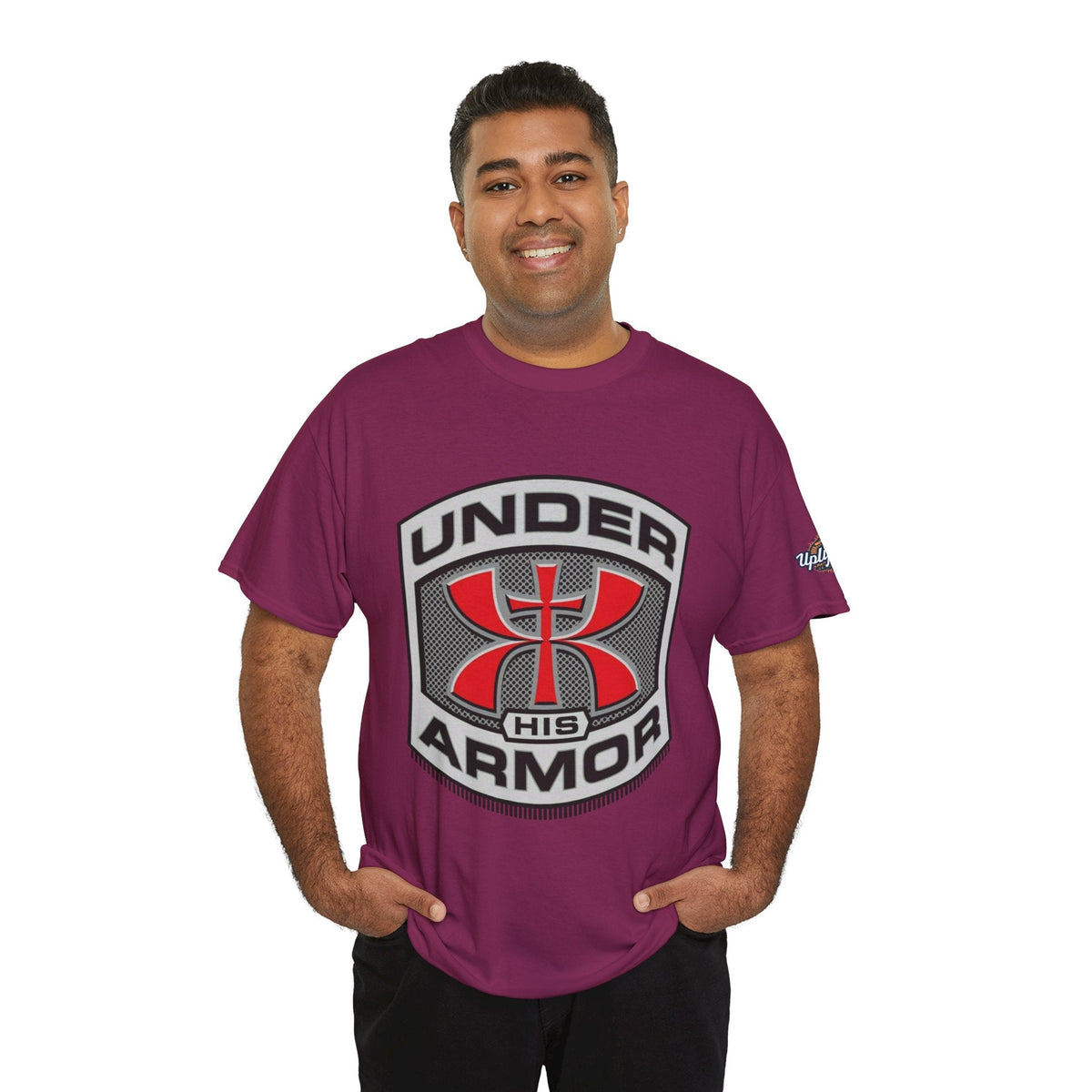 Under HIS Armor Christian T-Shirt — Faith-Inspired Under Armour Style Printify