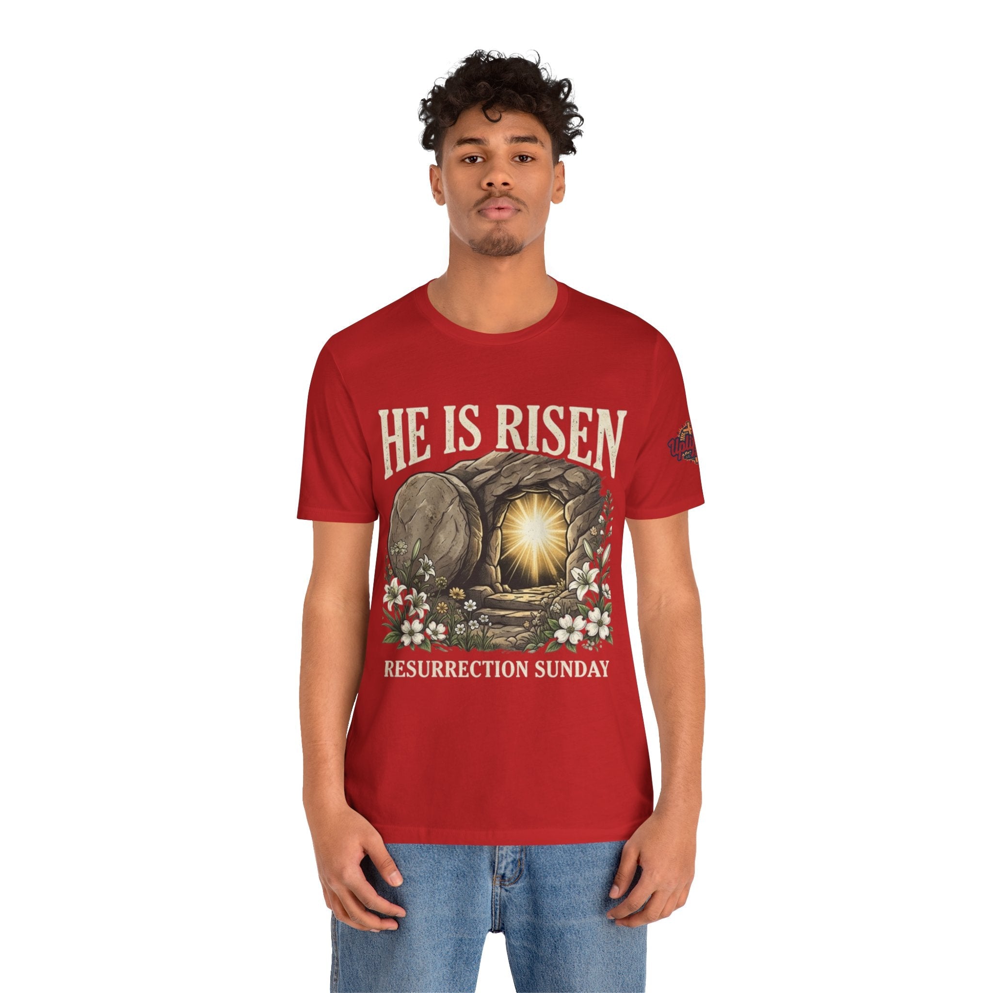 He Is Risen T-Shirt — Jesus Christ Resurrection Easter Tee Printify