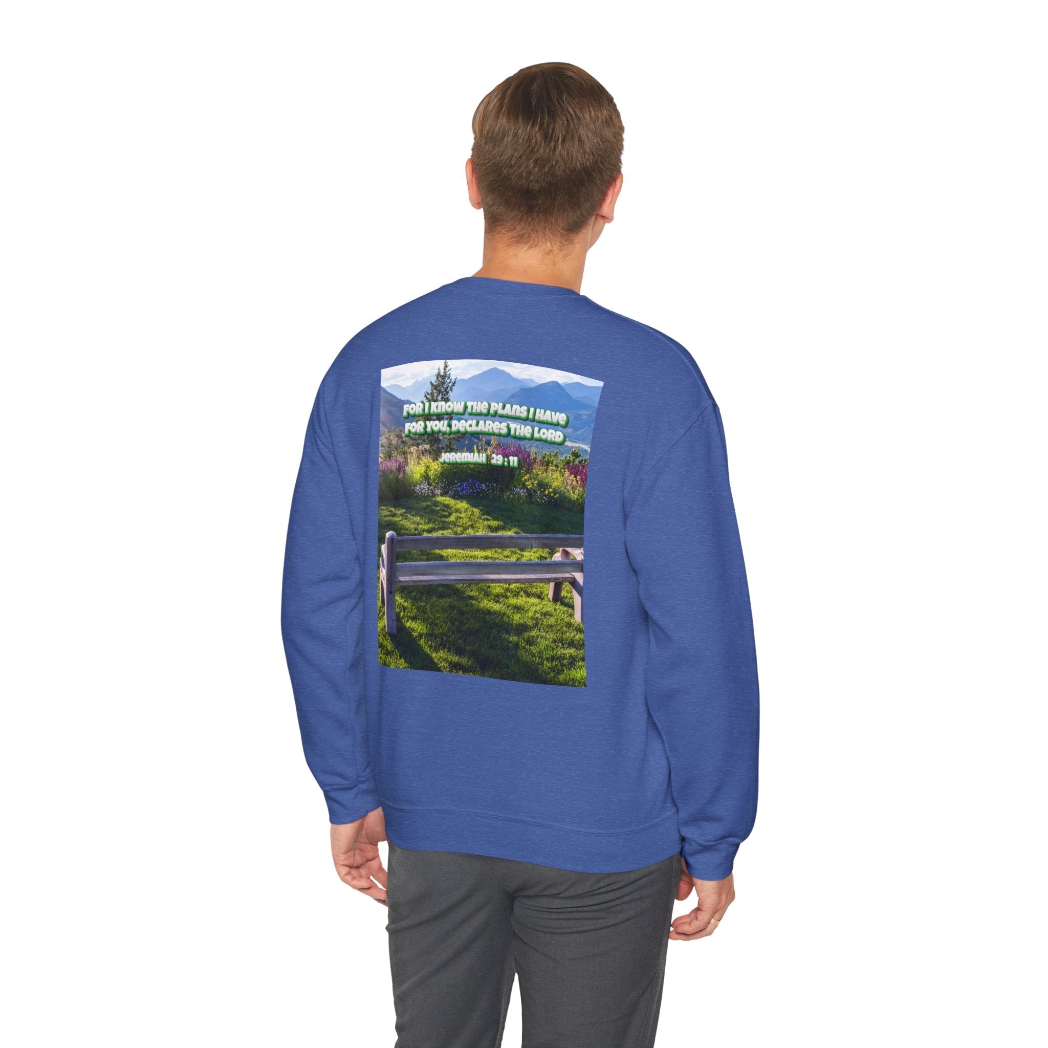 Bible Verse Unisex Heavy Blend™ Crewneck Sweatshirt -  Jeremiah 29 : 11 Printify