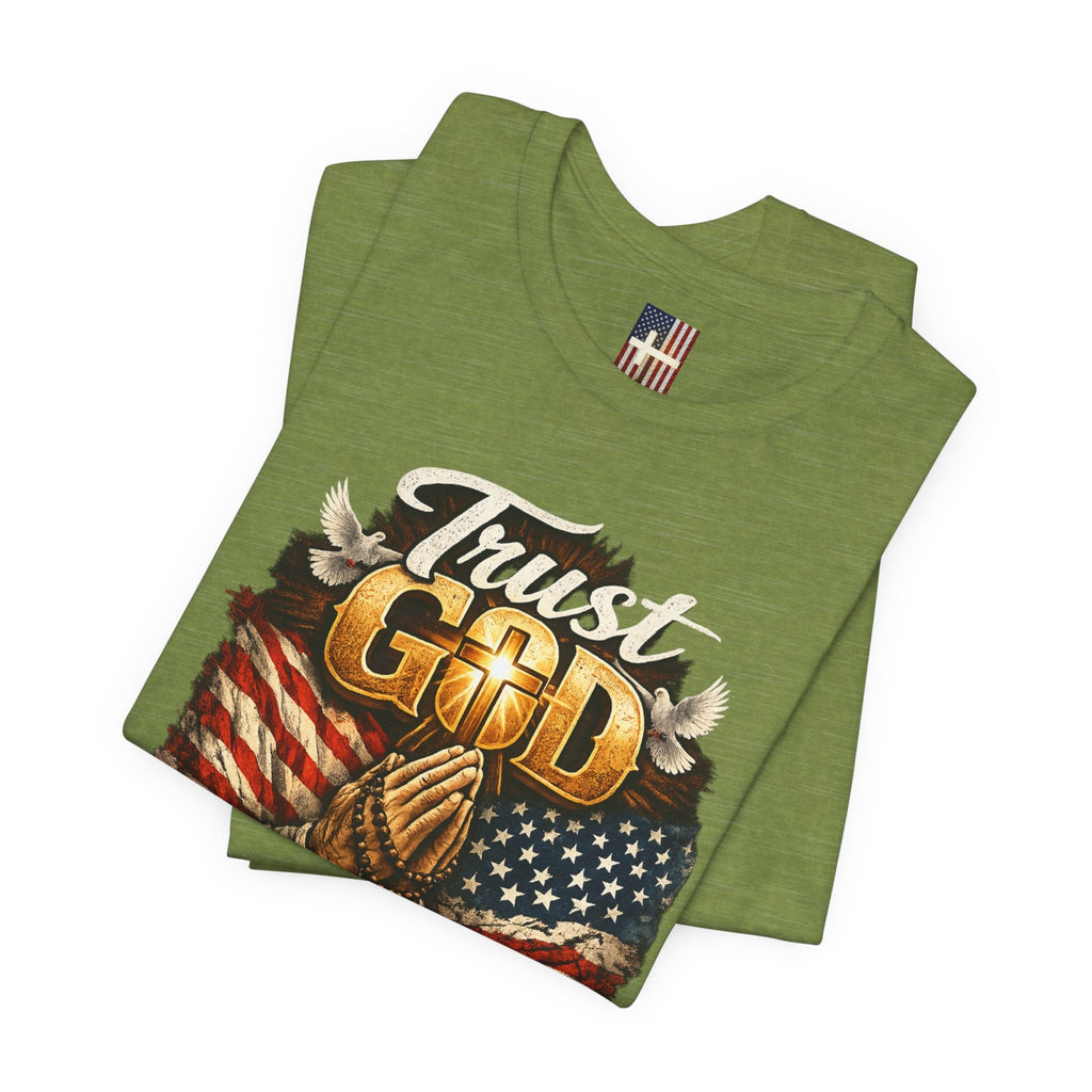 Trust God Not Government T-Shirt — Vintage Patriotic Christian Tee Printify