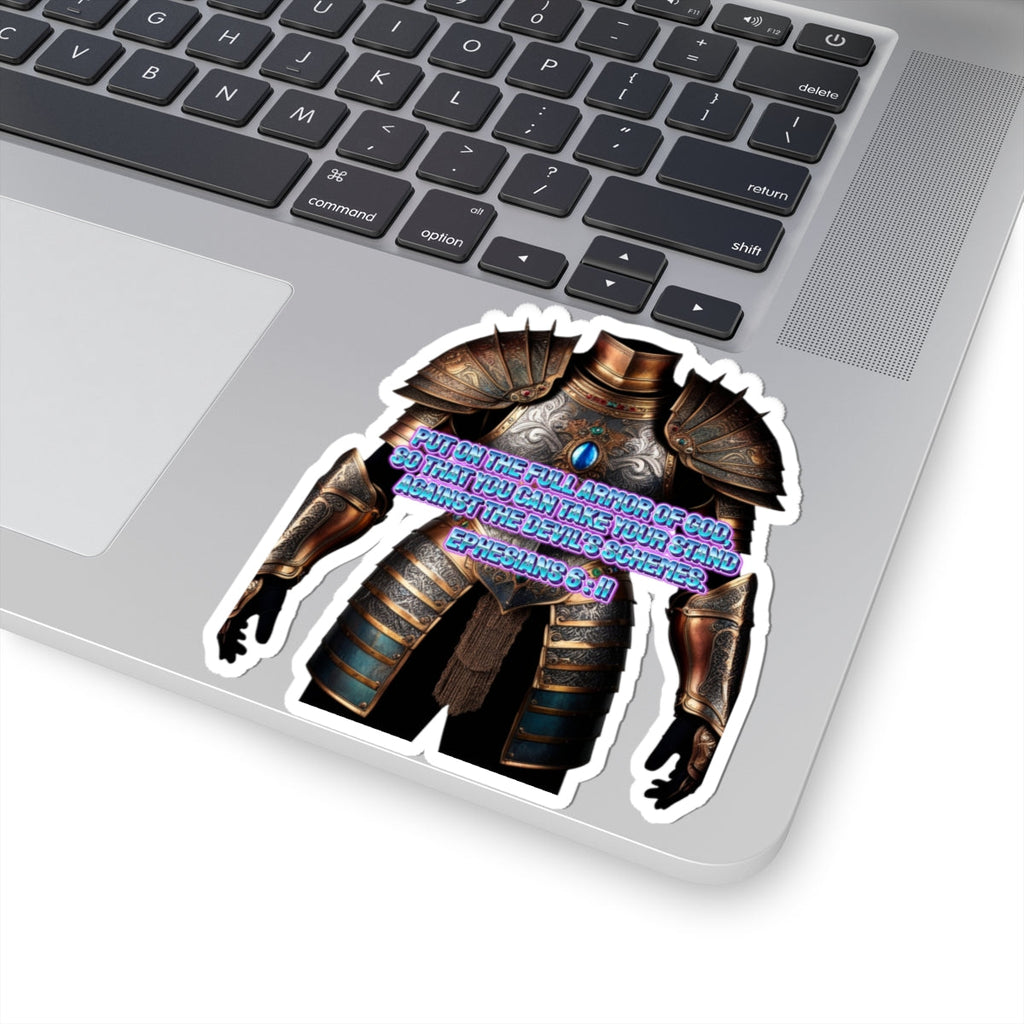 Religious Graphic Armor Of God Design - Kiss-Cut Stickers Printify