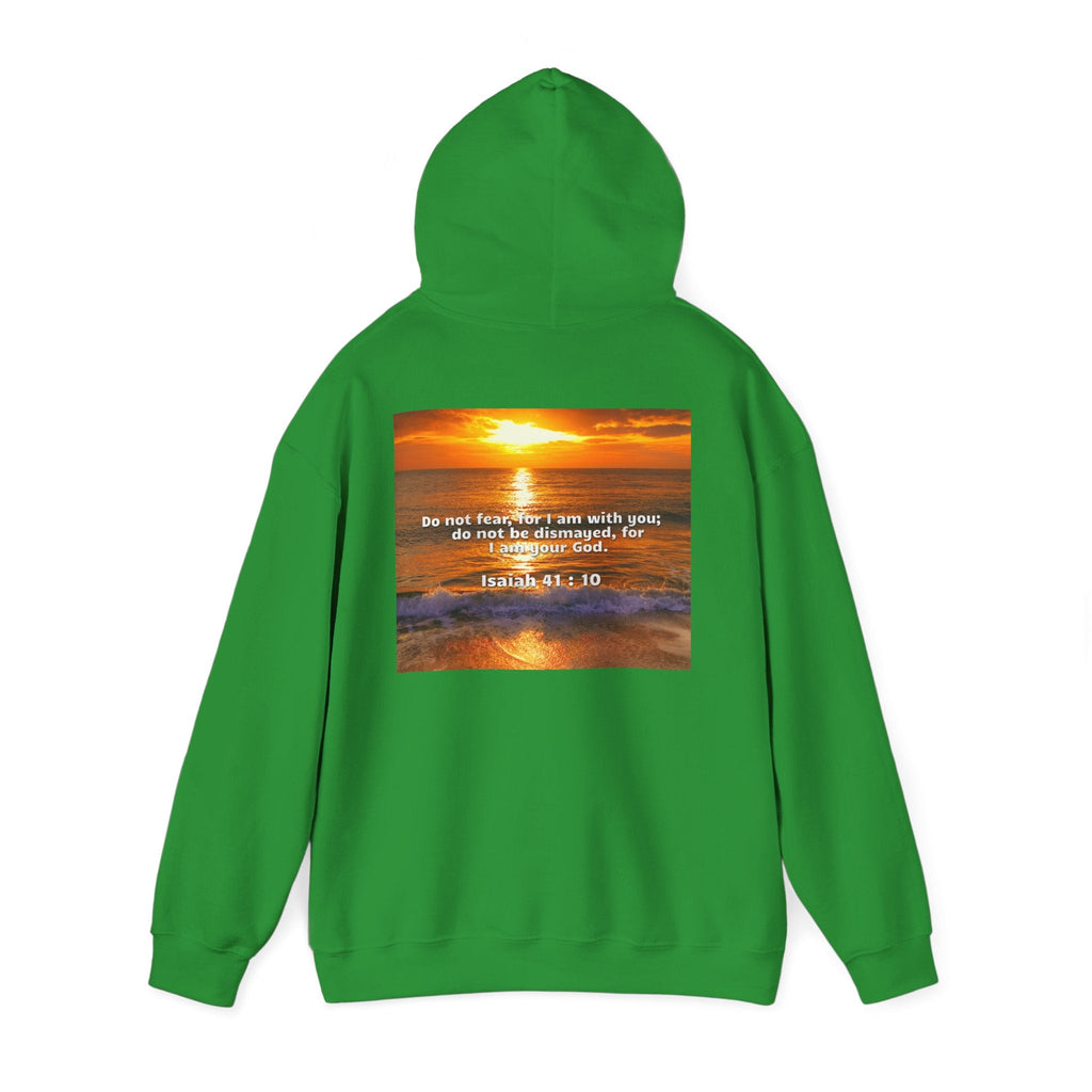 Bible Verse Unisex Heavy Blend™ Hooded Sweatshirt - Isaiah 41 : 10 Printify