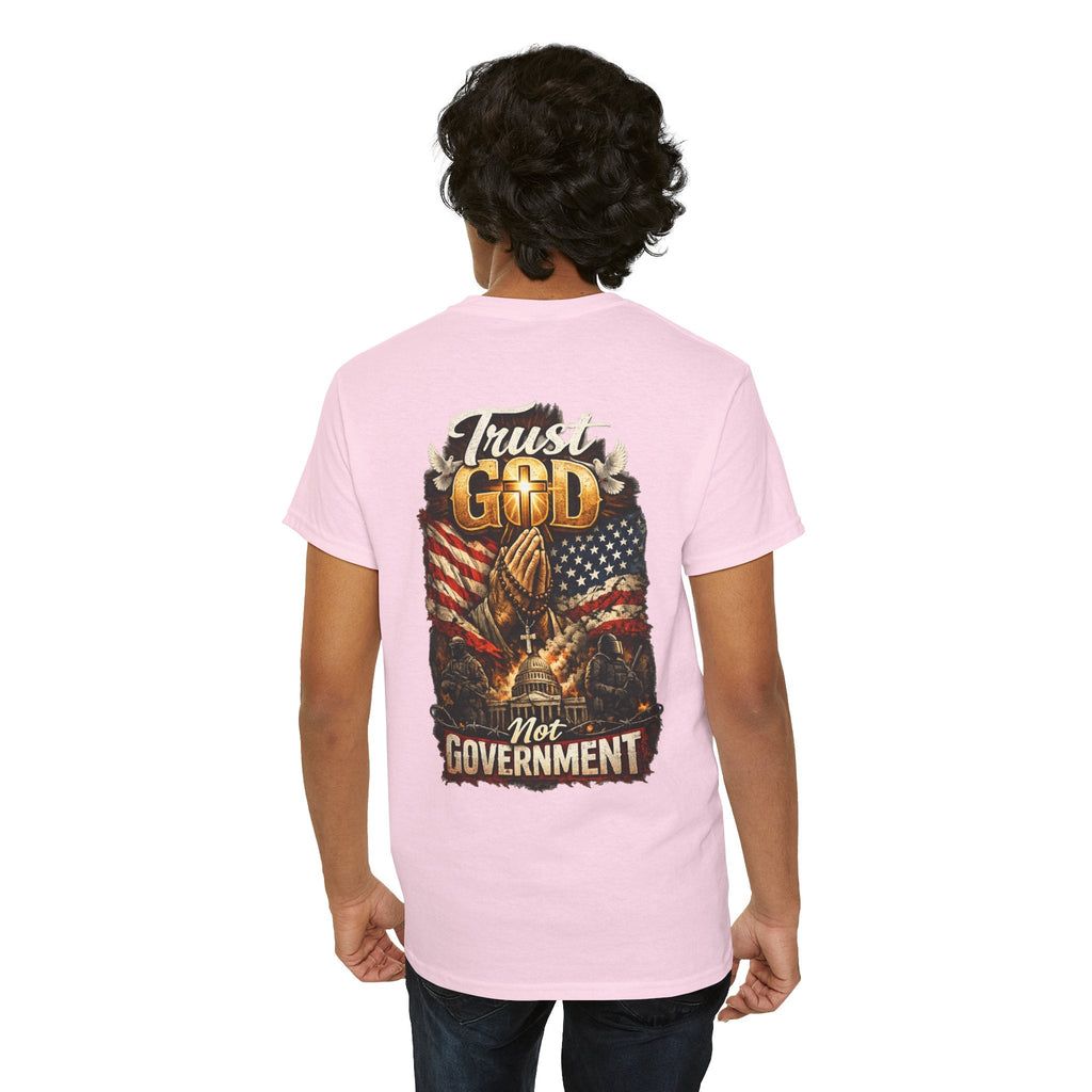Trust God Not Government T-Shirt — Vintage Patriotic Christian Tee Printify