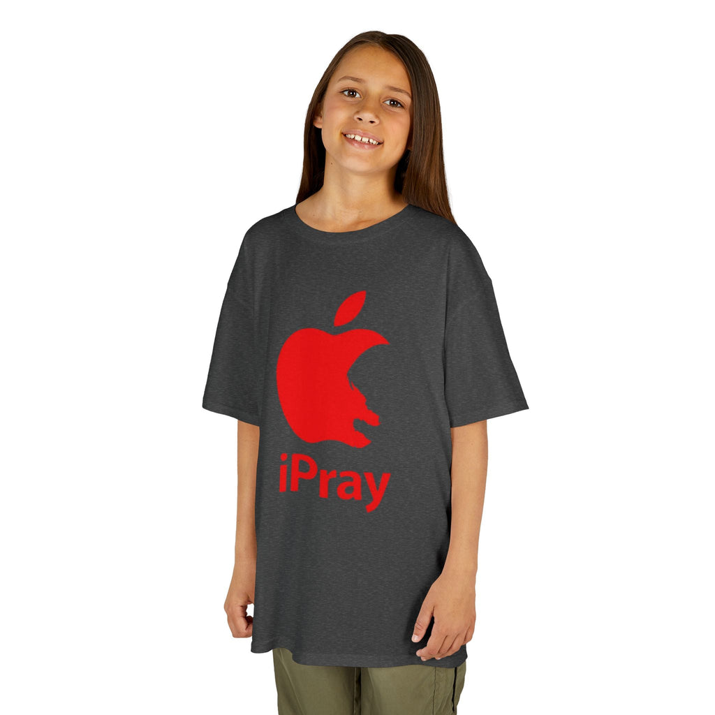 Kids Graphic Tee — Red iPray Logo Prayer Shirt for Children Printify