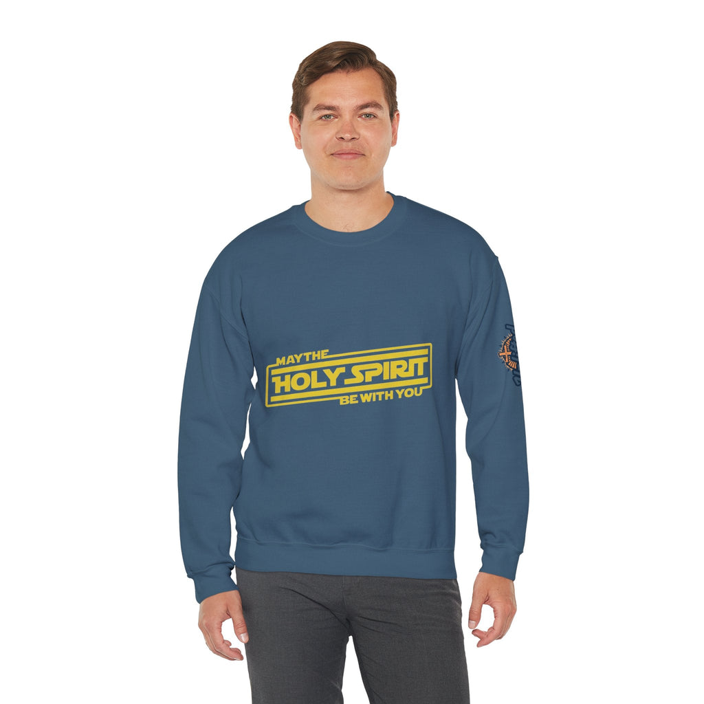 May the Holy Spirit Be With You Sweatshirt - Christian Star Wars Parody Sweatshirt Printify