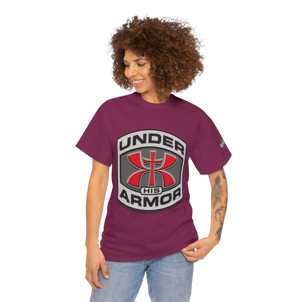 Under HIS Armor Christian T-Shirt — Faith-Inspired Under Armour Style Printify