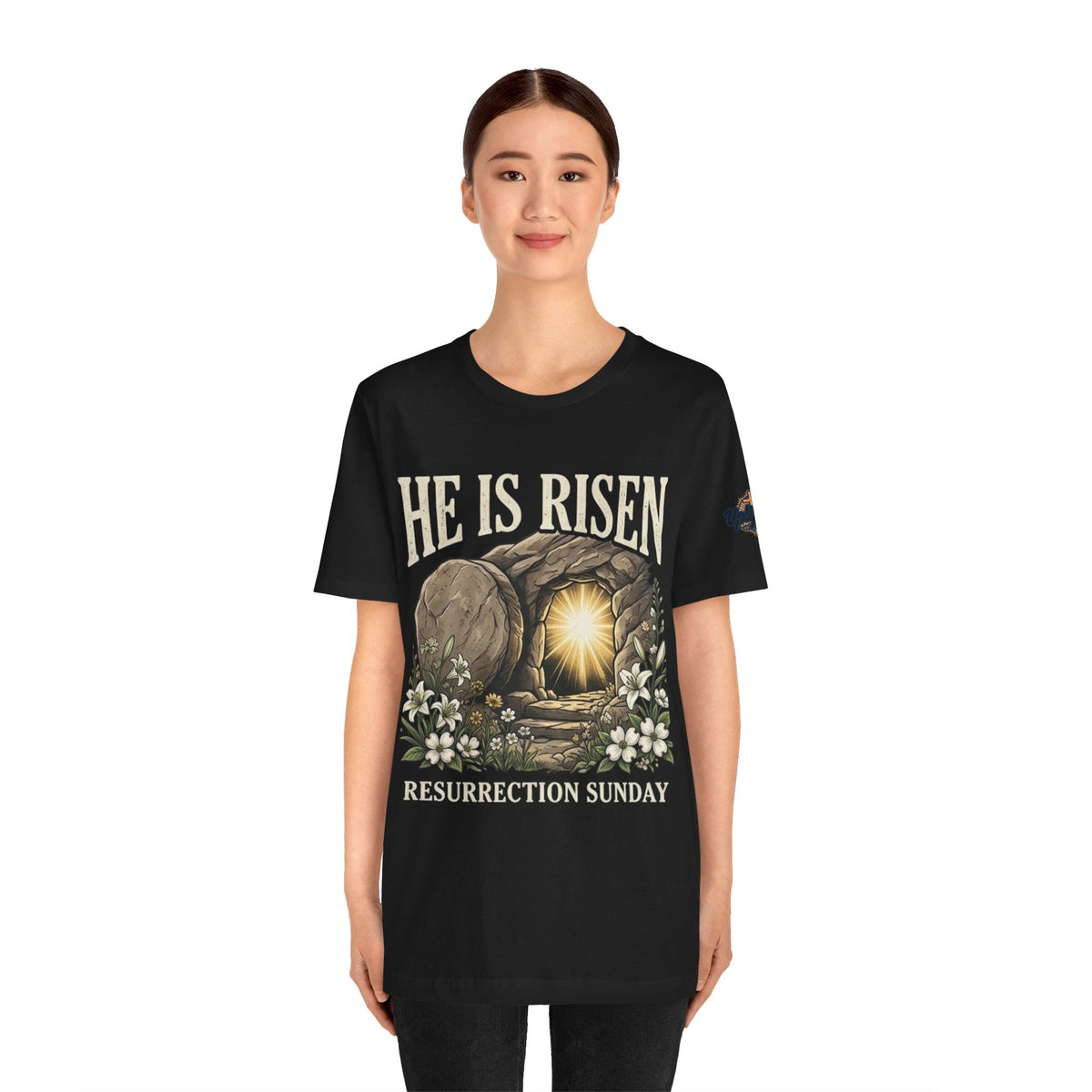 He Is Risen T-Shirt — Jesus Christ Resurrection Easter Tee Printify