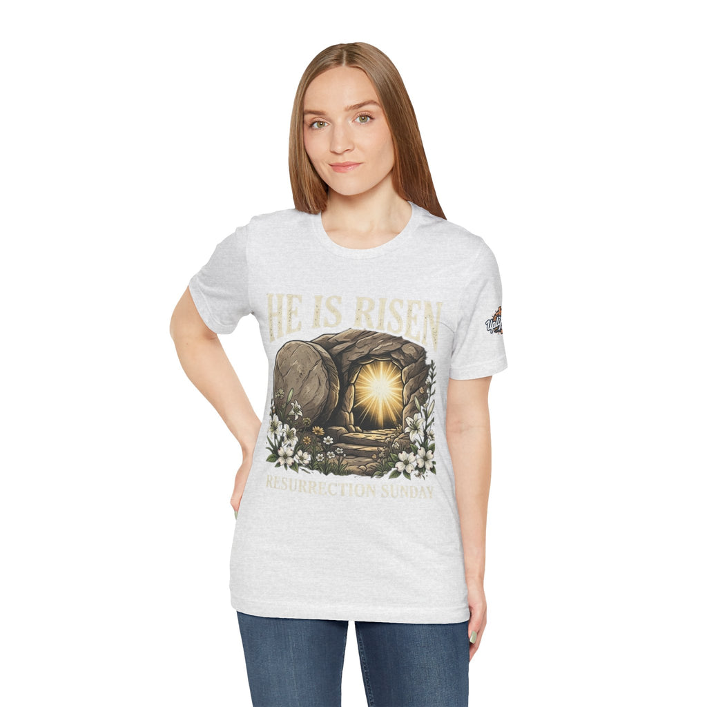 He Is Risen T-Shirt — Jesus Christ Resurrection Easter Tee Printify