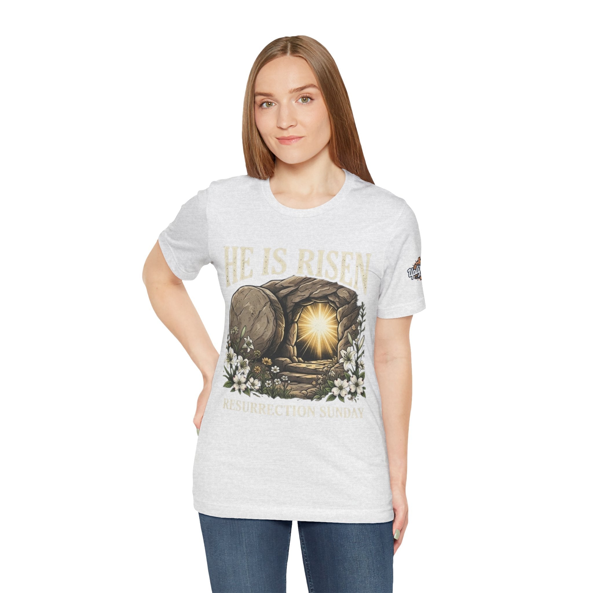 He Is Risen T-Shirt — Jesus Christ Resurrection Easter Tee Printify