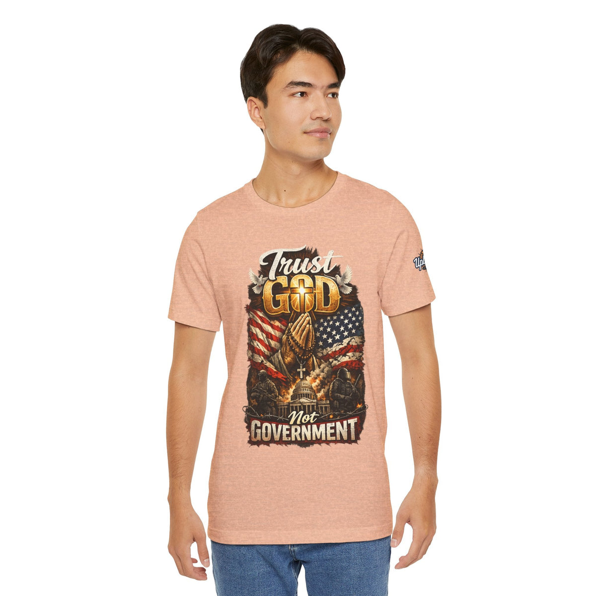 Trust God Not Government T-Shirt — Vintage Patriotic Christian Tee Printify