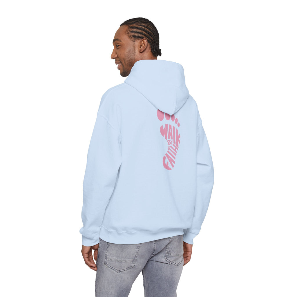 Walk By Faith Footprint Hoodie Printify
