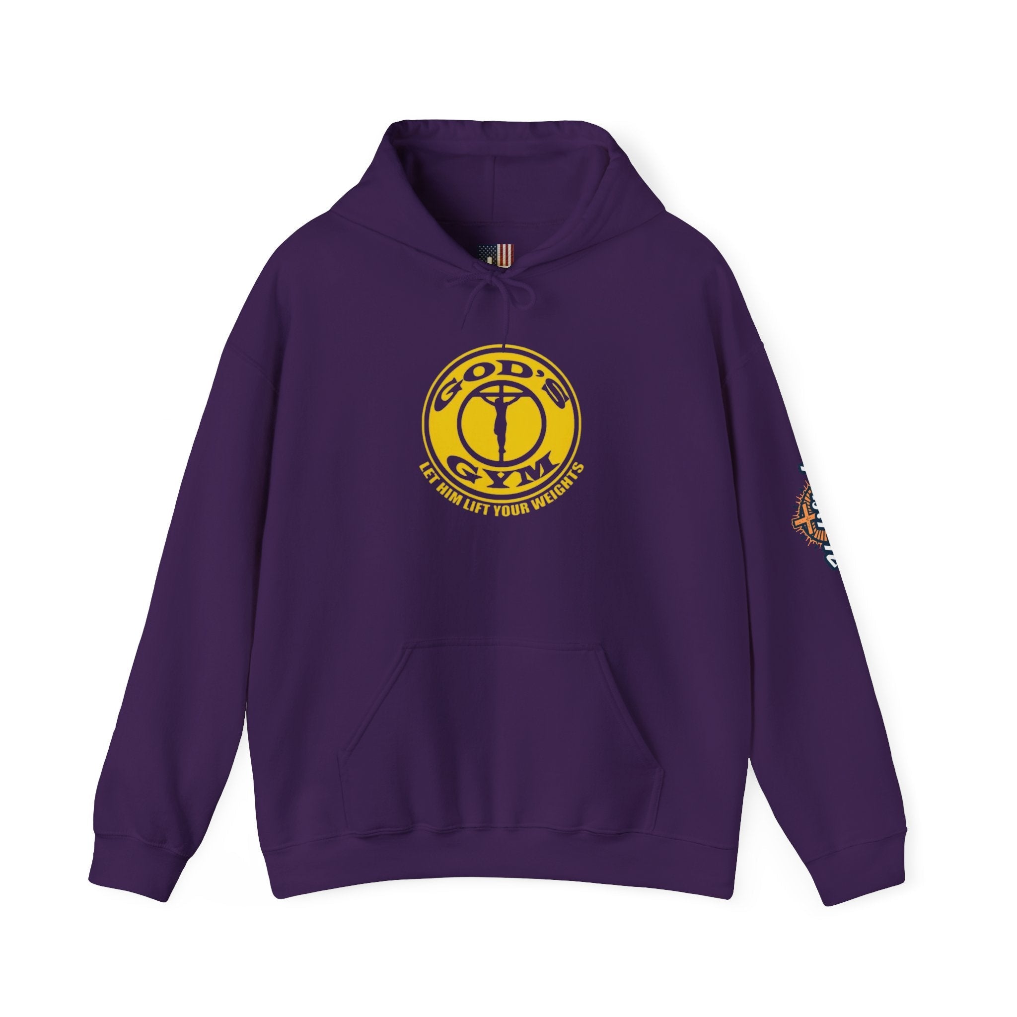 God's Gym Hoodie — "Let Him Lift Your Weights" Christian Fitness Hoodie Printify