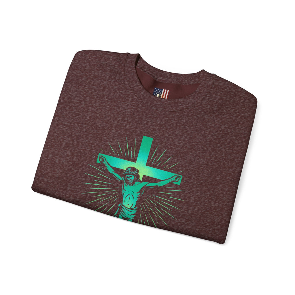 Unashamed Sweatshirt – Romans 1:16 Crucifixion Christian Sweatshirt for Bold Unwavering Faith Printify