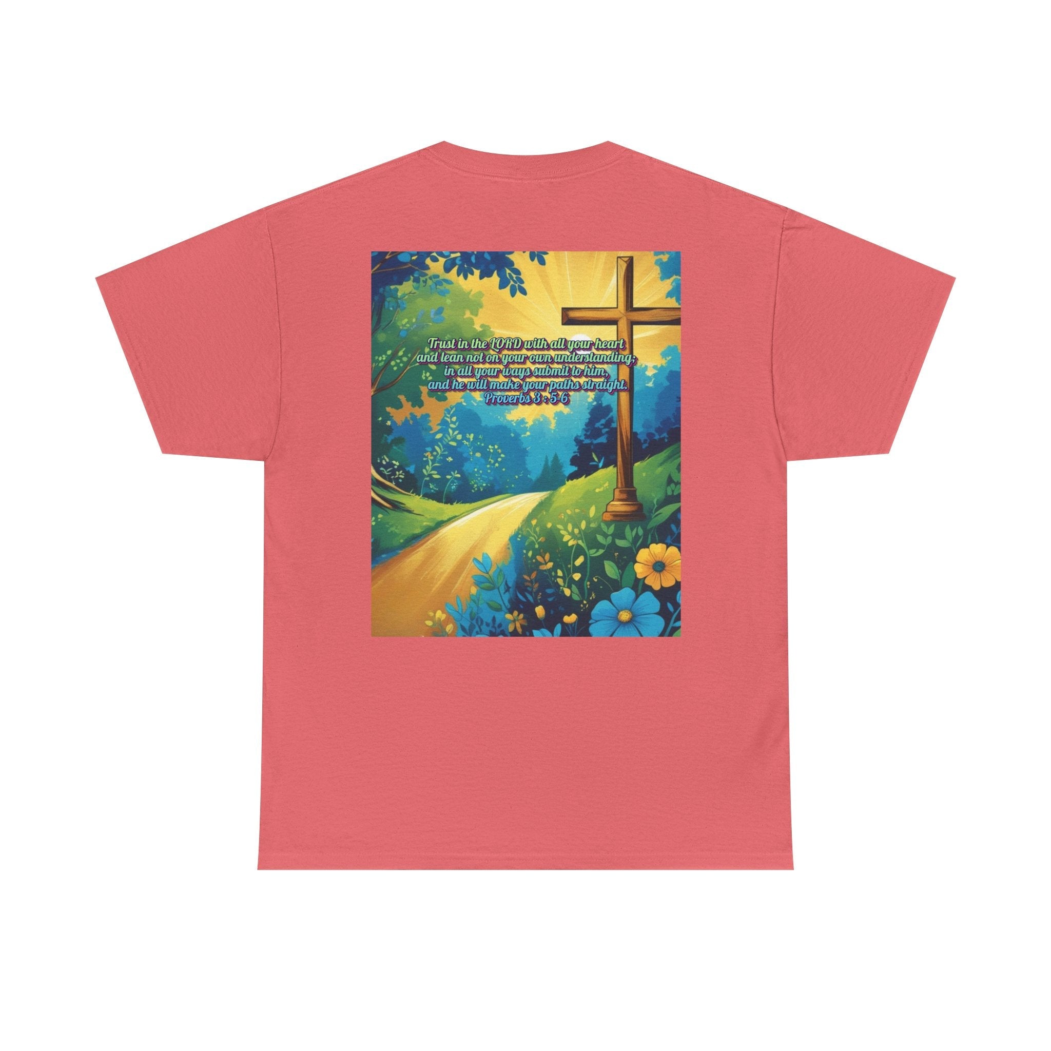 Trust in The Lord Proverbs 3:5-6 Biblical Design Unisex Heavy Cotton Tee Printify
