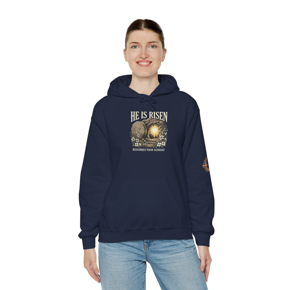 He Is Risen Hoodie — Jesus Christ Resurrection Easter Hoodie Printify
