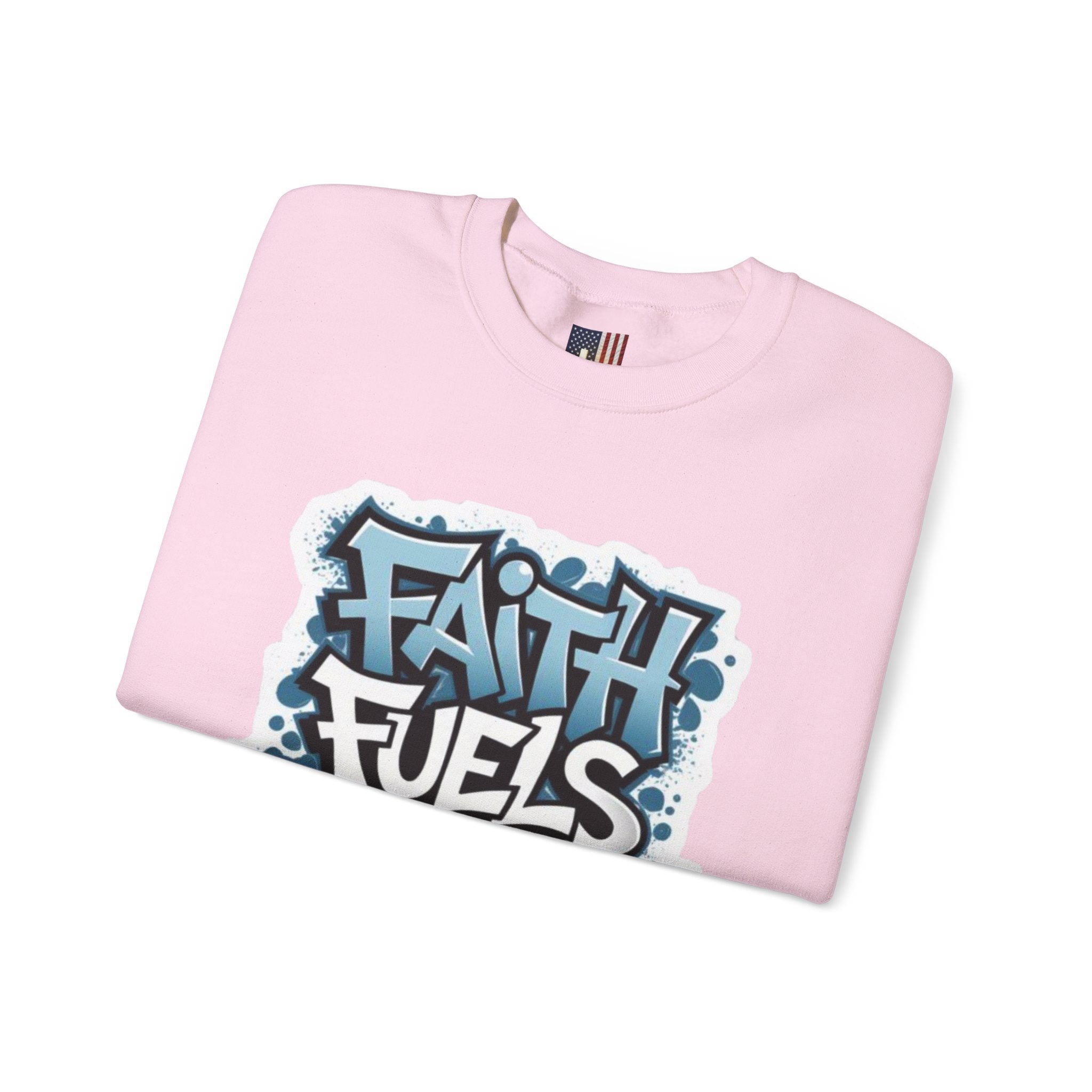 Faith Fuels Purpose Sweatshirt – Inspirational Christian Sweatshirt for Divine Drive & Unstoppable Belief Printify