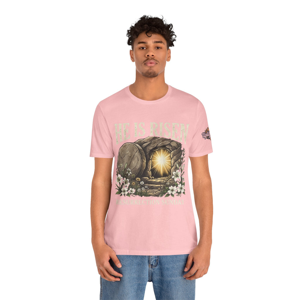 He Is Risen T-Shirt — Jesus Christ Resurrection Easter Tee Printify