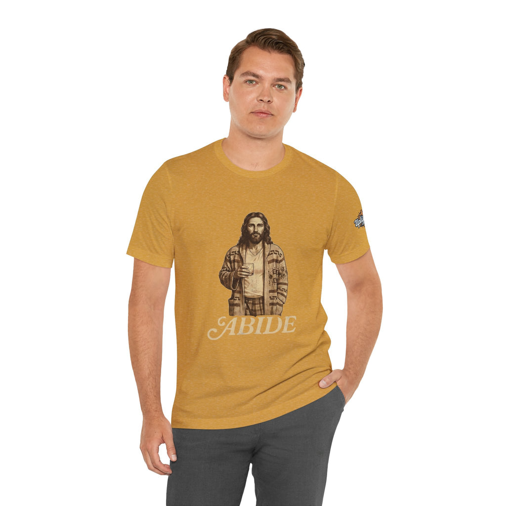 Abide Vintage Jesus Tee — "The Dude" Graphic Christian T-Shirt Printify