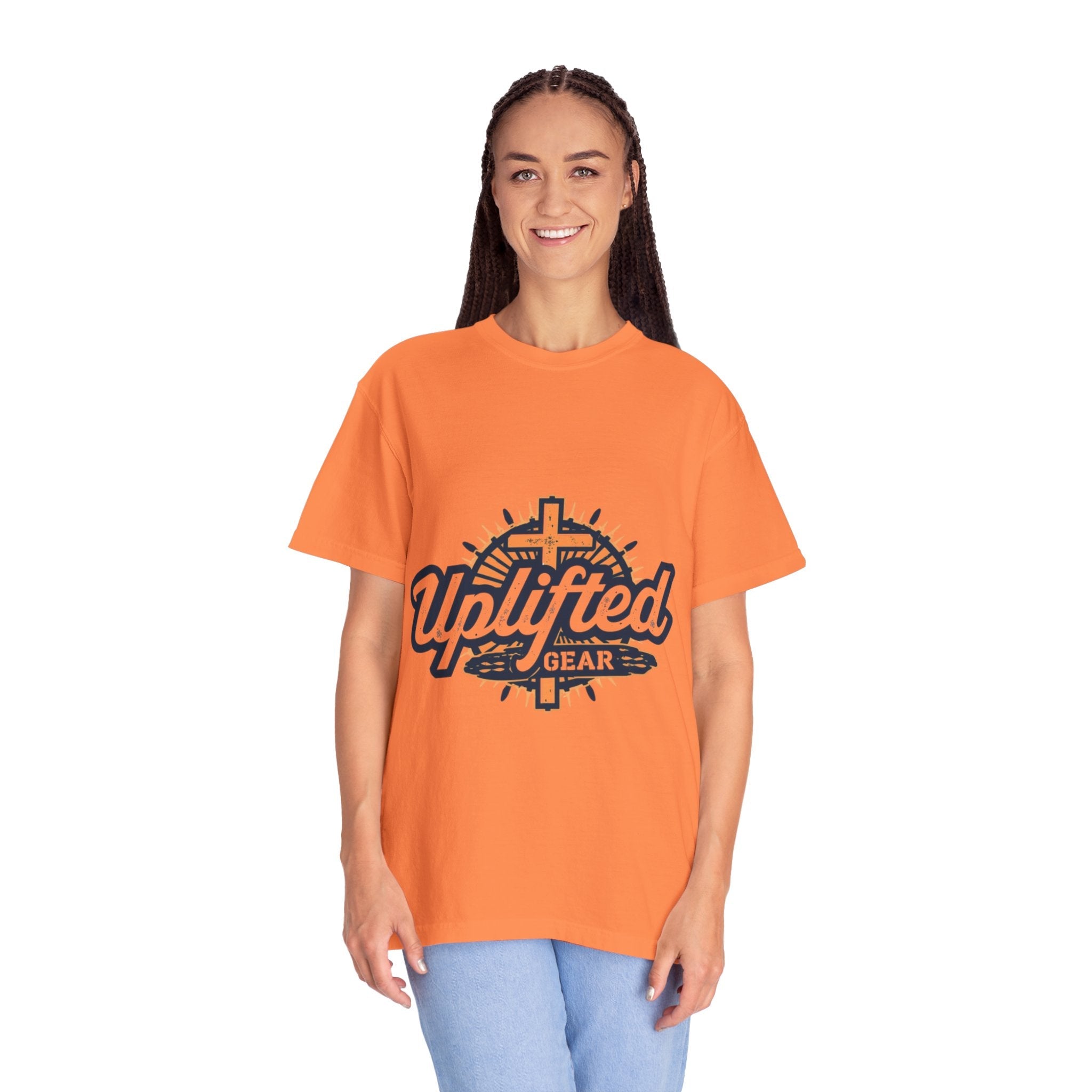Uplifted Gear Christian T-Shirt – Bold Logo Faith Tee for Inspired Living Printify
