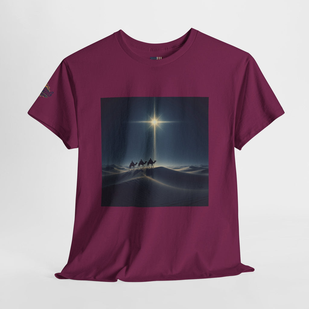 3 Wise Men T-shirt – Magi Camels Nativity Journey Christian Christmas T-shirt for Epiphany Faith & Holy Night Printify