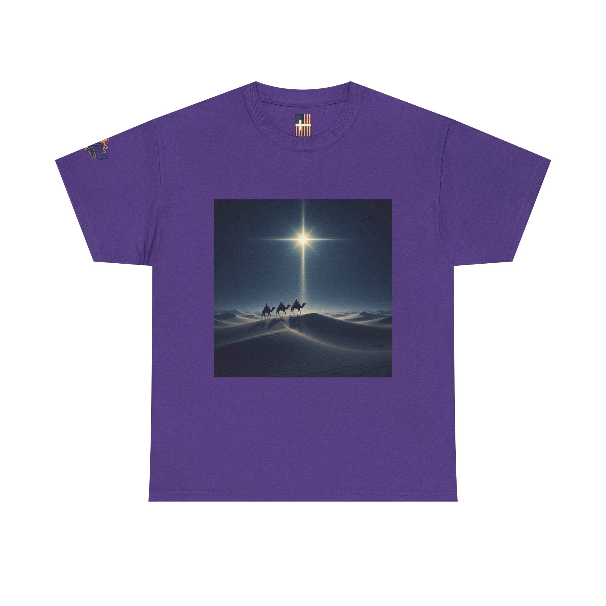 3 Wise Men T-shirt – Magi Camels Nativity Journey Christian Christmas T-shirt for Epiphany Faith & Holy Night Printify