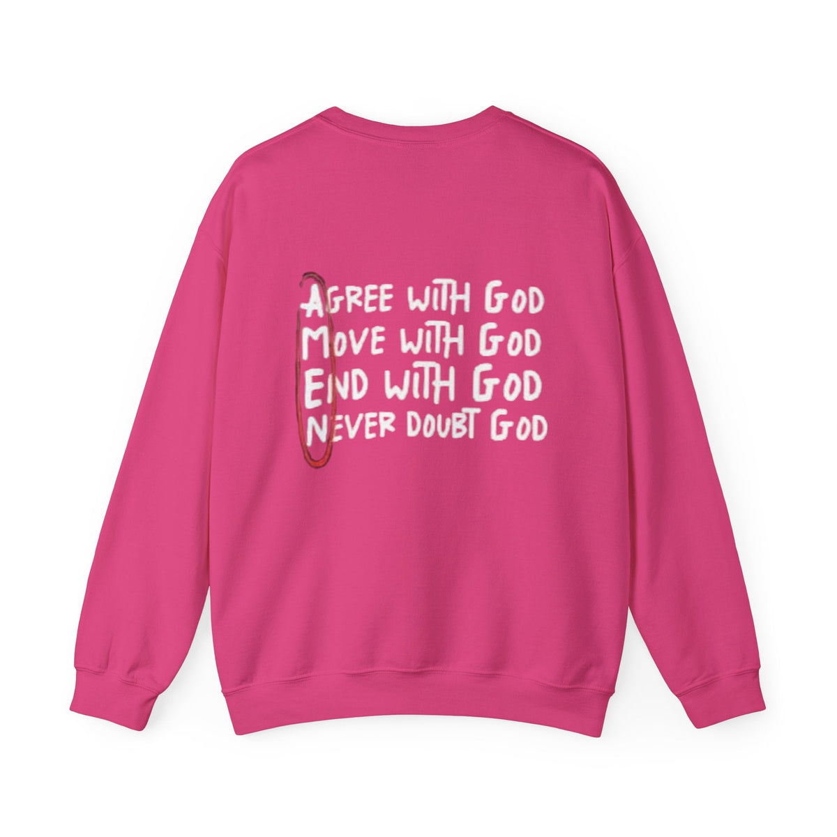 AMEN Acronym Sweatshirt – Always Agree with God Move with God End with God Never Doubt God Christian Hoodie for Unwavering Faith Printify