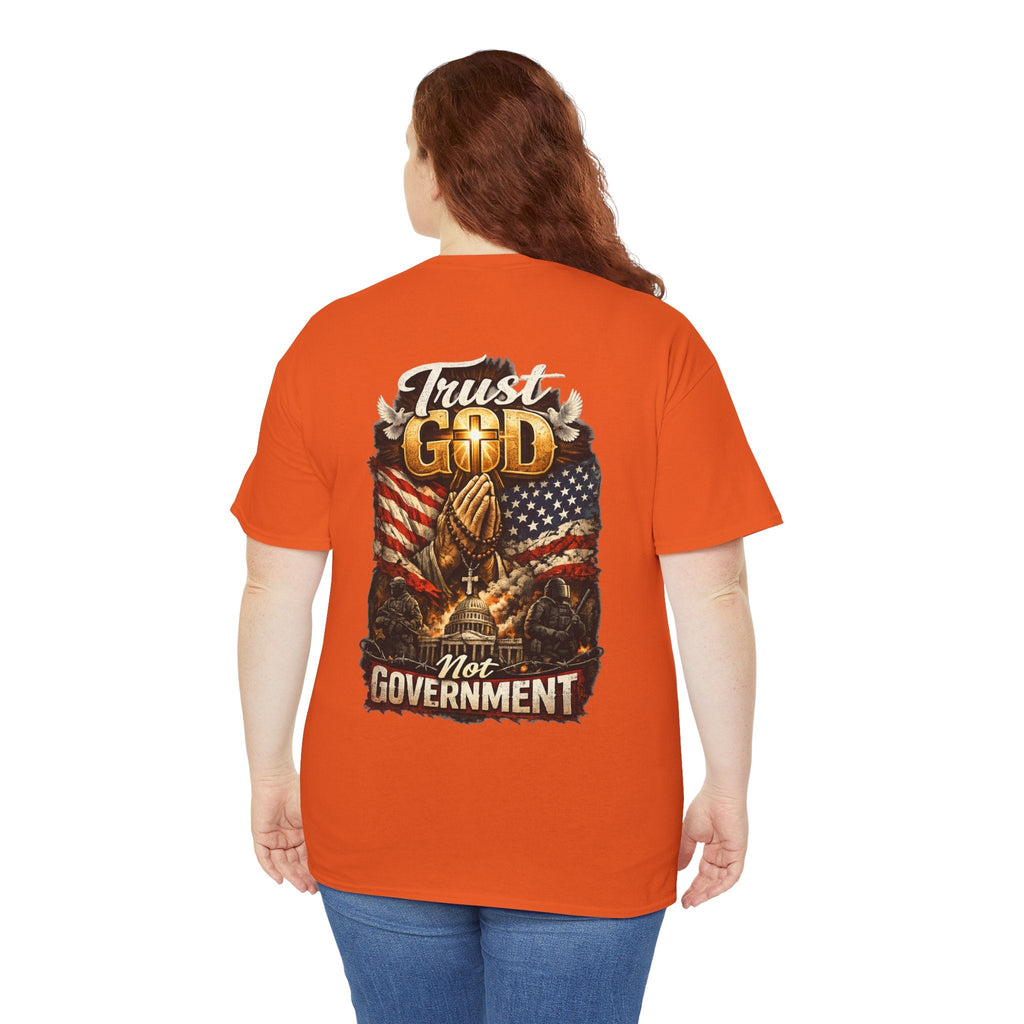 Trust God Not Government T-Shirt — Vintage Patriotic Christian Tee Printify